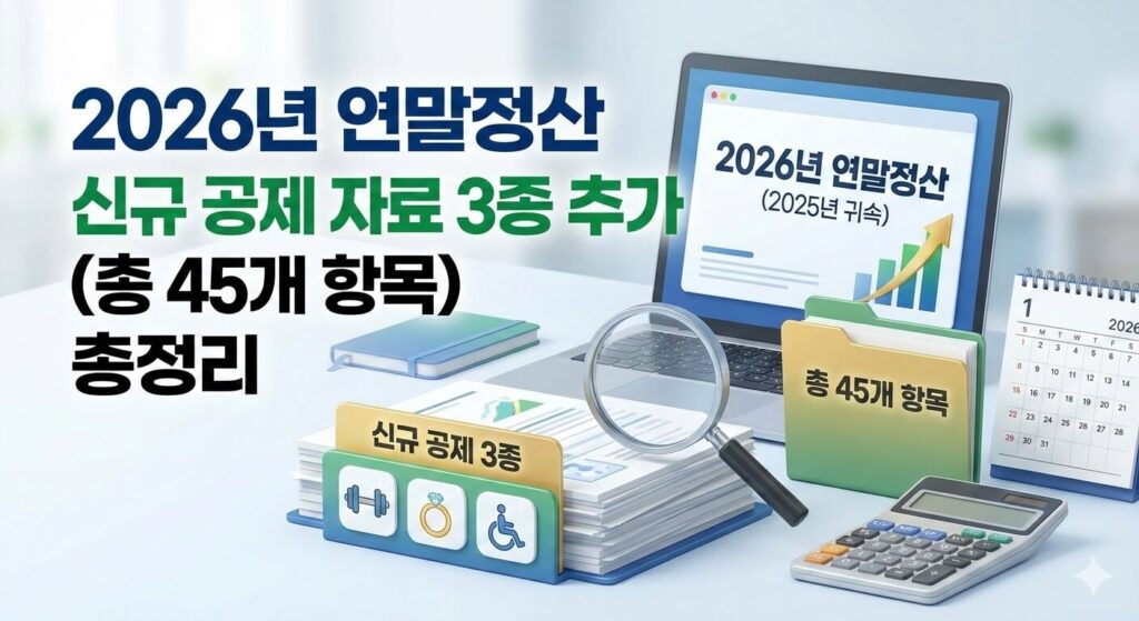 2026년 연말정산 신규 공제 항목